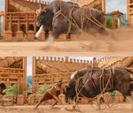 rana daggubati memes, memes, plain memes, rana daggubati plain meme, telugu memes - Bhallaladeva holding charging bull